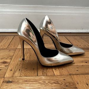 Loriblu mirror silver pumps